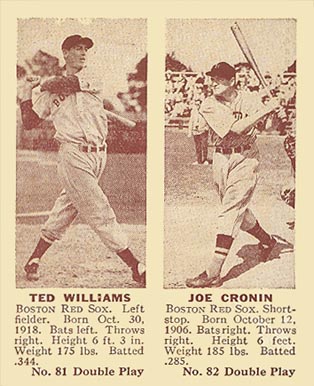 1941 Double Play Williams/Cronin #81/82 Baseball Card
