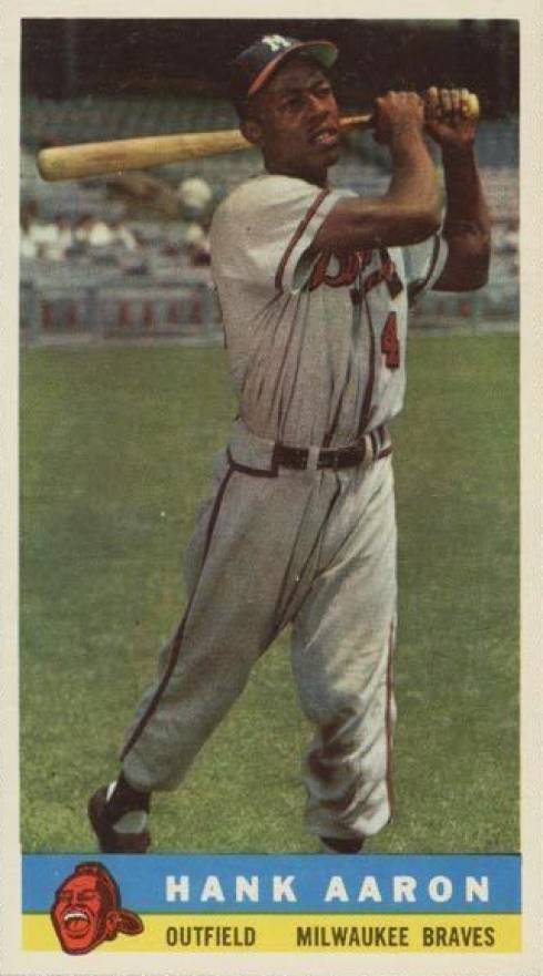 1959 Bazooka Hand Cut Hank Aaron # Baseball Card