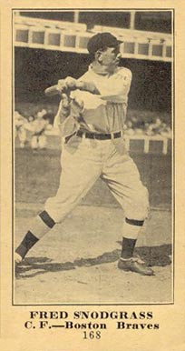 1916 Sporting News & Blank Fred Snodgrass #168 Baseball Card
