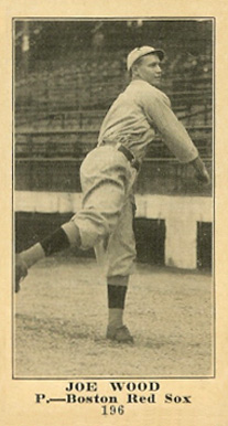 1916 Sporting News & Blank Joe Wood #196 Baseball Card
