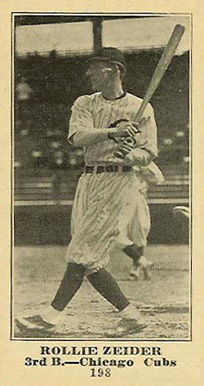 1916 Sporting News & Blank Rollie Zeider #198 Baseball Card