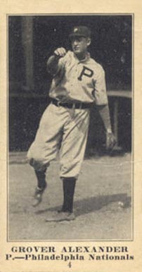1916 Sporting News & Blank Grover Alexander #4 Baseball Card