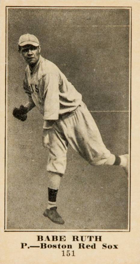 1916 Sporting News & Blank Babe Ruth #151 Baseball Card