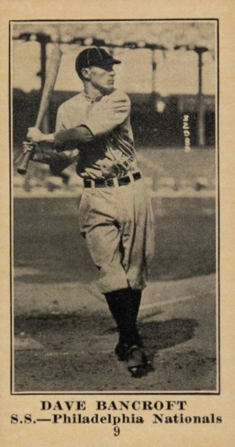 1916 Sporting News & Blank Dave Bancroft #9 Baseball Card