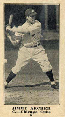 1916 Sporting News & Blank Jimmy Archer #6 Baseball Card