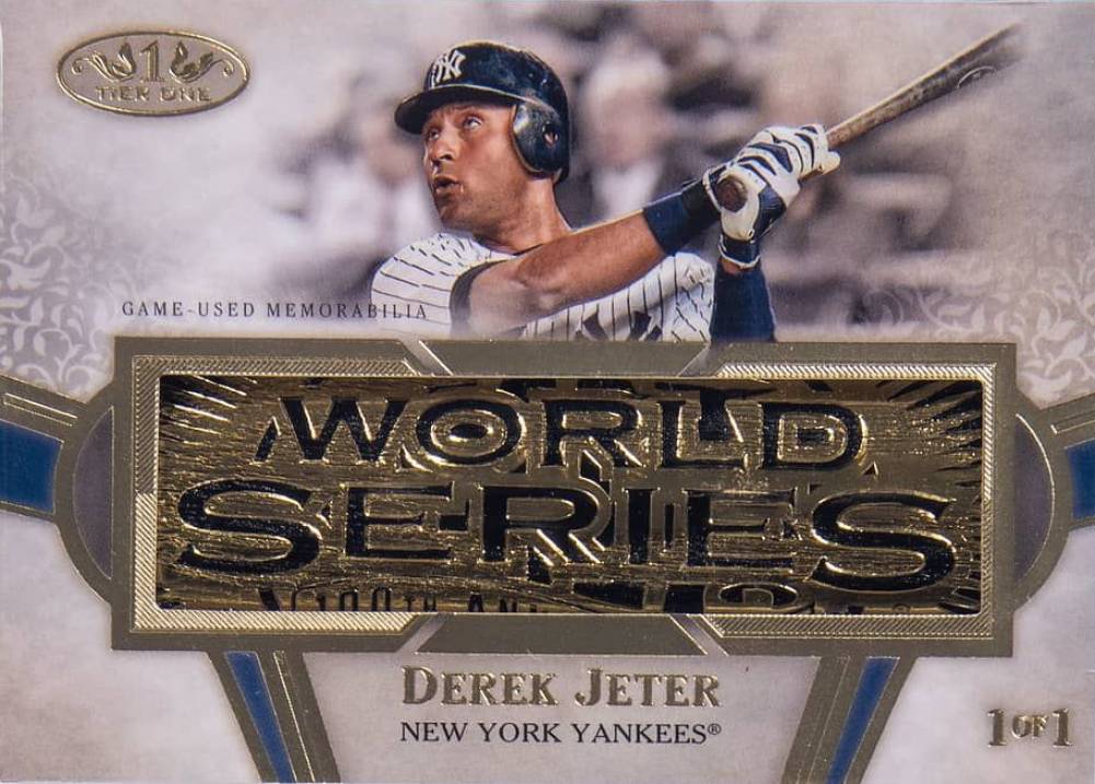 2021 Topps Tier One Limited Lumber Relics 1/1 Derek Jeter #LLR-DJ Baseball Card