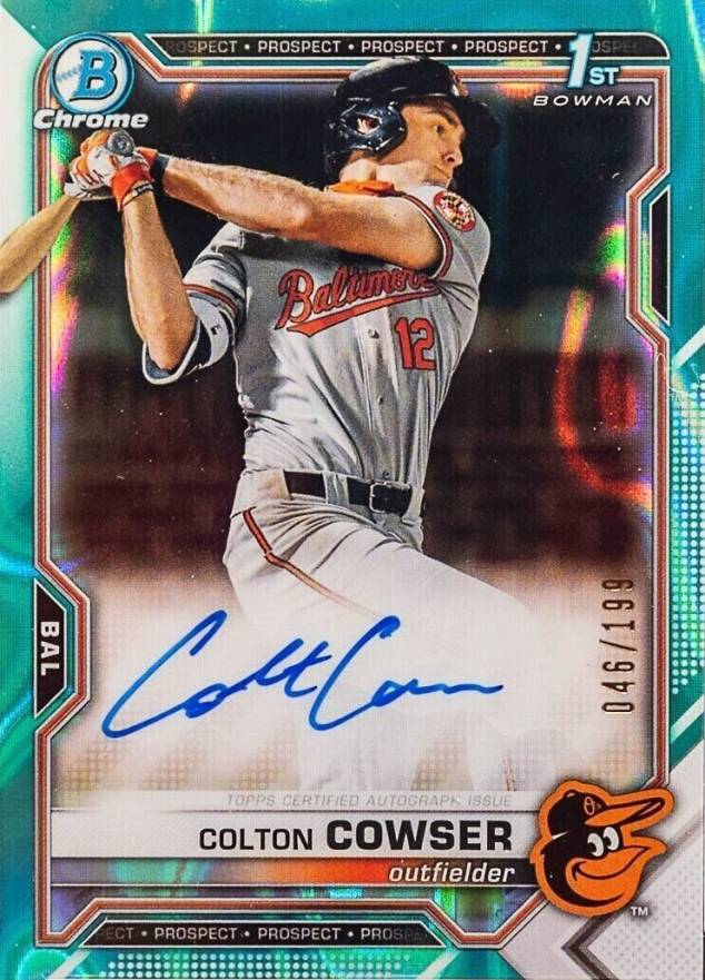 2021 Bowman Draft Chrome Draft Pick Autographs Colton Cowser #CDACC Baseball Card