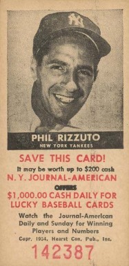 1954 N.Y. Journal-American Phil Rizzuto # Baseball Card