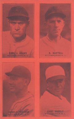 1929 Exhibits Four-on-one Adams/Bartell/Sheely/Traynor #1 Baseball Card