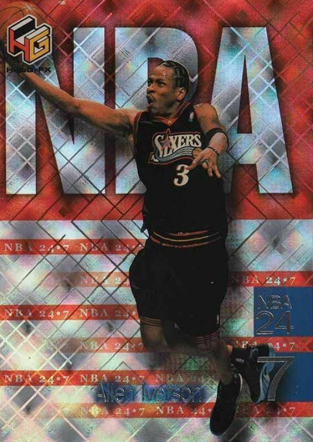 1999 Upper Deck HoloGrFX NBA 24/7 Allen Iverson #N2 Basketball Card