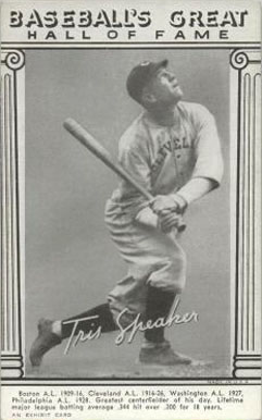 1948 Baseball's Great Hall of Fame Exhibits Tris Speaker # Baseball Card