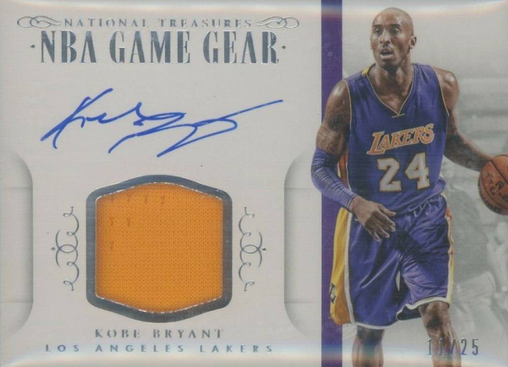 2014 National Treasures NBA Game Gear Signatures Kobe Bryant #KB Basketball Card