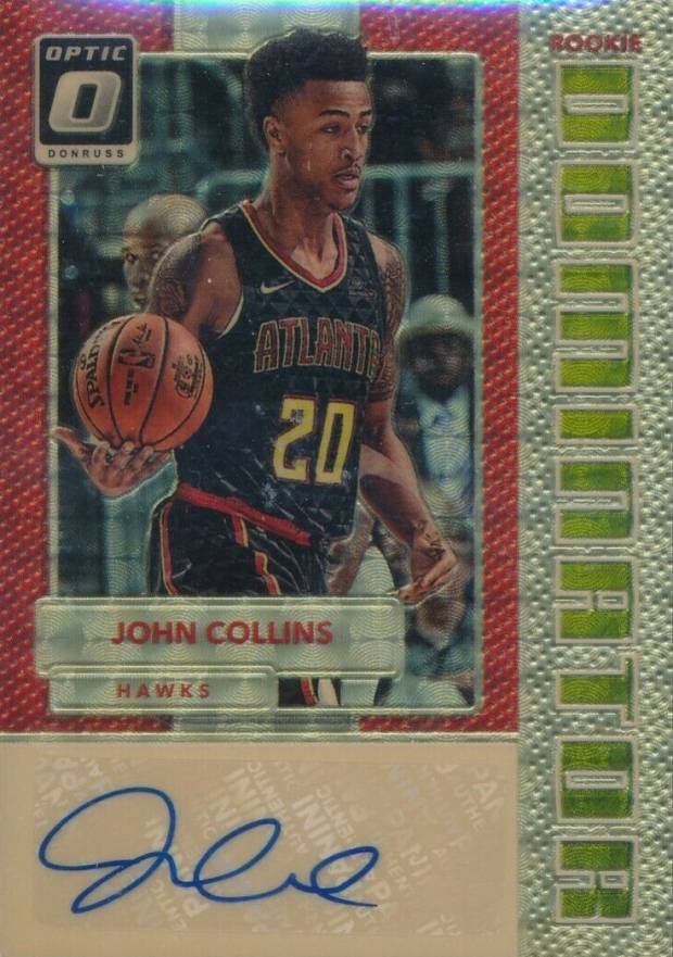2017 Donruss Optic Rookie Dominator Signatures John Collins #JCL Basketball Card
