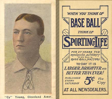 1910 Sporting Life "Cy" Young, Cleveland Amer. # Baseball Card