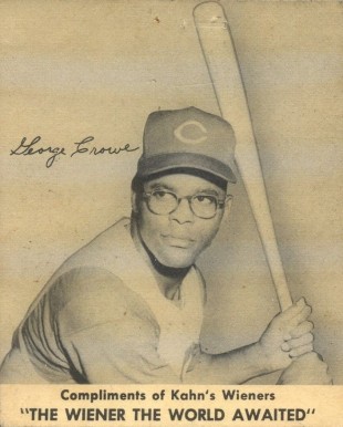 1957 Kahn's Wieners George Crowe # Baseball Card