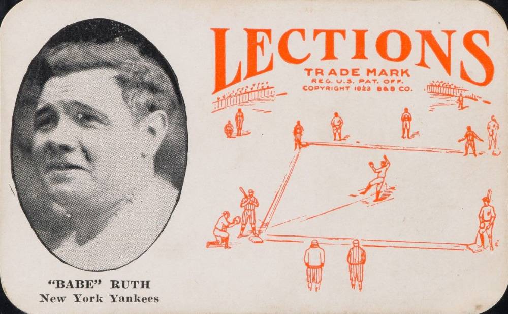 1923 Lections Babe Ruth # Baseball Card