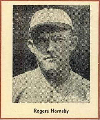 1947 Sports Exchange Baseball Miniatures-Hand Cut Rogers Hornsby # Baseball Card