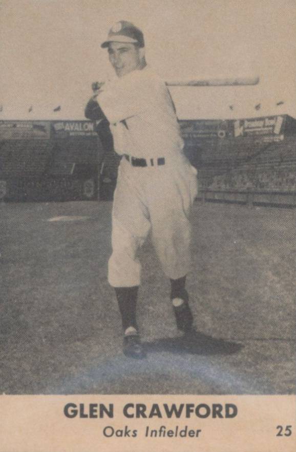 1947 Remar Bread Oakland Oaks Glen Crawford #25 Baseball Card