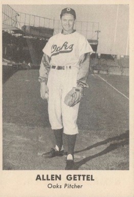 1950 Remar Bread Oakland Oaks Allen Gettel # Baseball Card