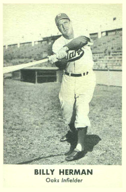 1950 Remar Bread Oakland Oaks Billy Herman # Baseball Card