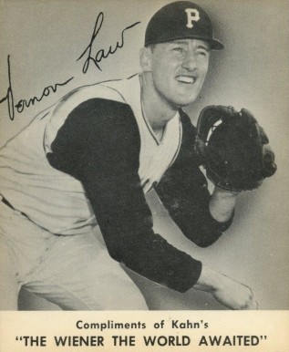 1959 Kahn's Wieners Vernon Law # Baseball Card