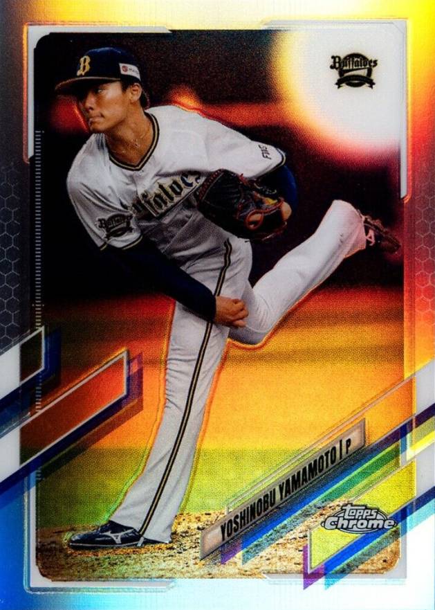 2021 Topps Chrome Nippon Professional Baseball Yoshinobu Yamamoto #90 Baseball Card