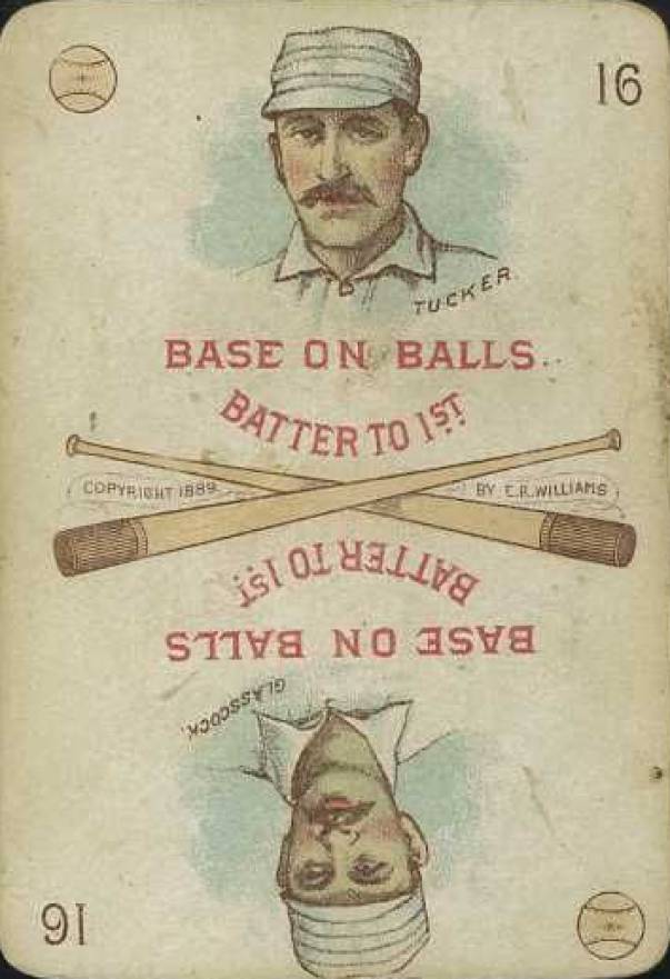 1889 E.R. Williams Card Game Glasscock/Tucker #16 Baseball Card