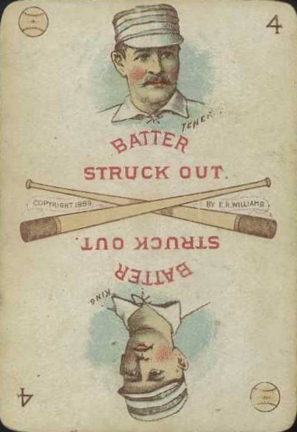 1889 E.R. Williams Card Game King/Tener #4 Baseball Card