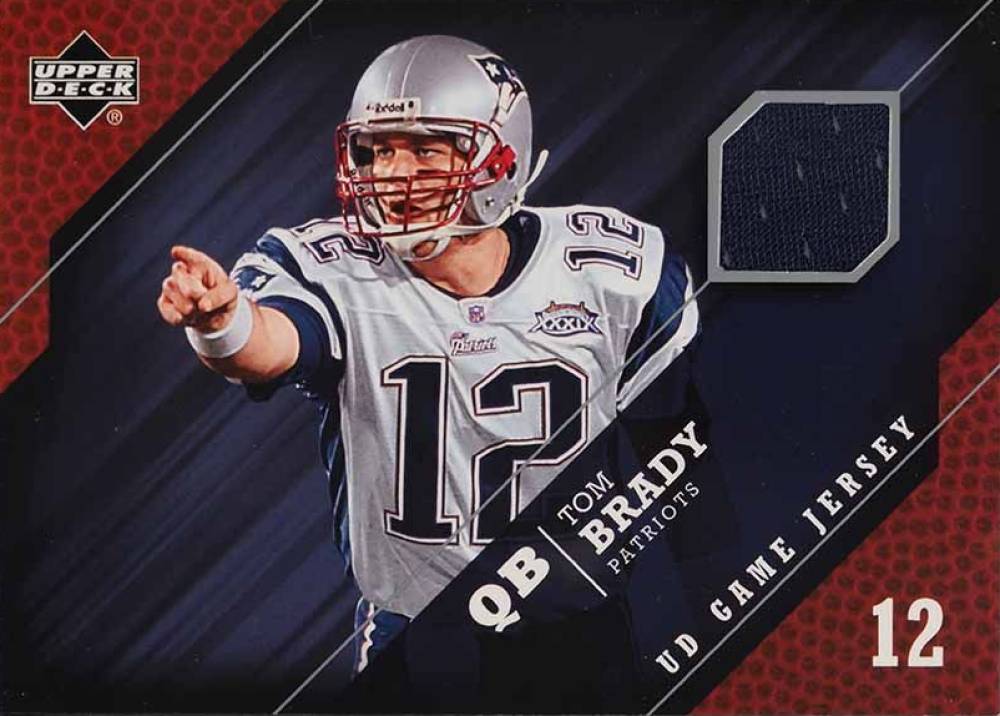 2005 Upper Deck Game Jersey Tom Brady #GJ-TB Football Card