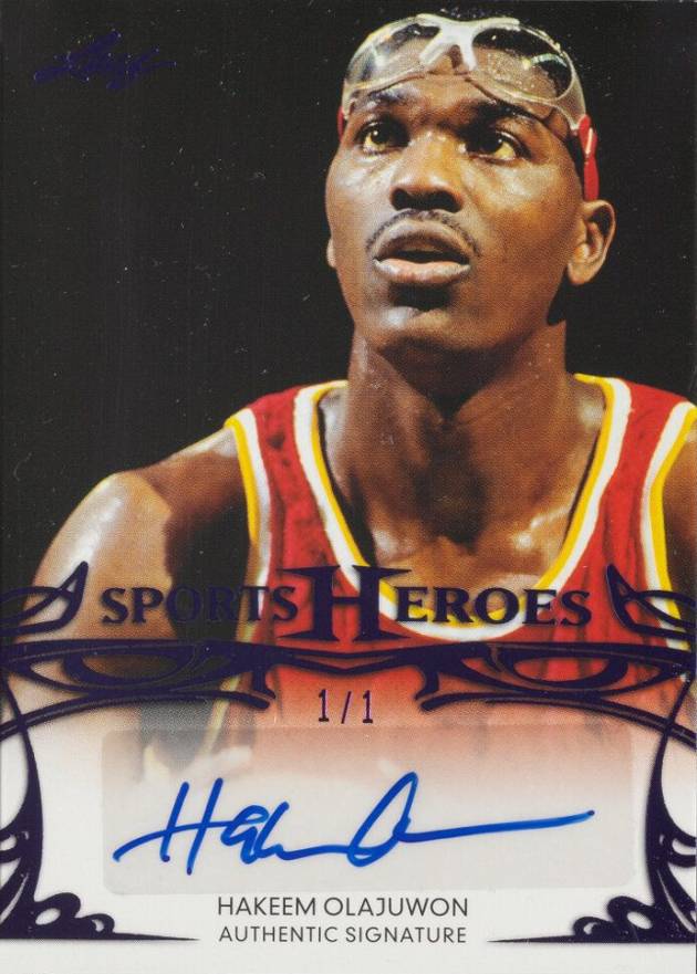 2013 Leaf Sports Heroes Autographs Hakeem Olajuwon #BAHO1 Basketball Card