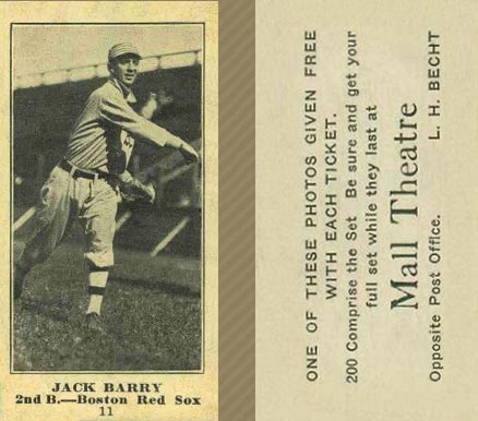1916 Mall Theatre Jack Barry #11 Baseball Card