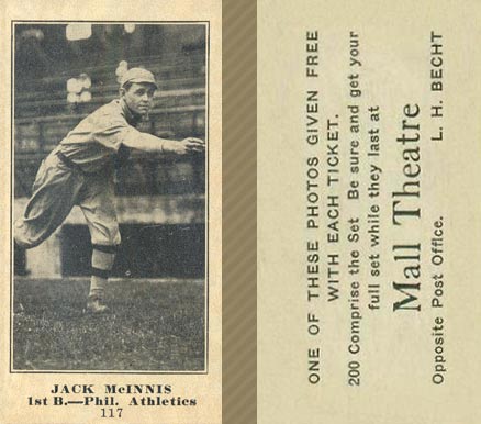 1916 Mall Theatre Jack McInnis #117 Baseball Card