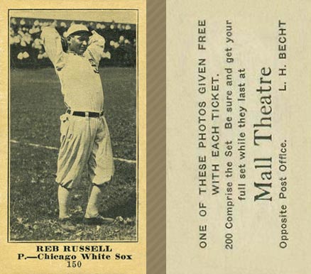 1916 Mall Theatre Reb Russell #150 Baseball Card