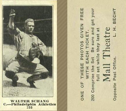 1916 Mall Theatre Walter Schang #155 Baseball Card