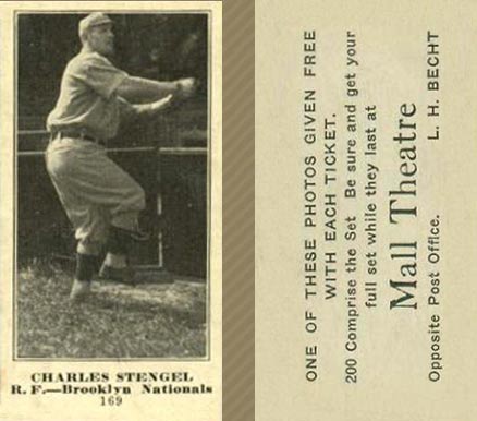 1916 Mall Theatre Charles Stengel #169 Baseball Card