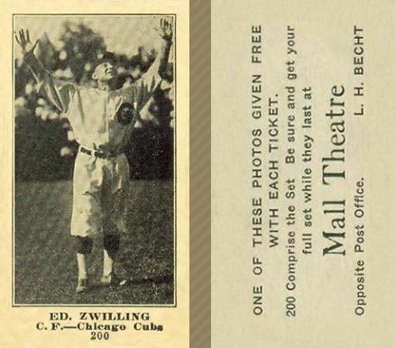 1916 Mall Theatre Ed. Zwilling #200 Baseball Card