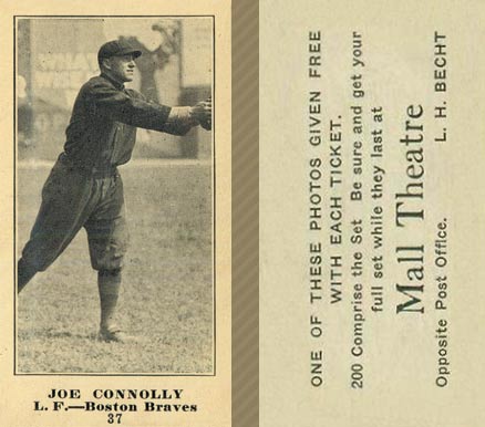 1916 Mall Theatre Joe Connolly #37 Baseball Card