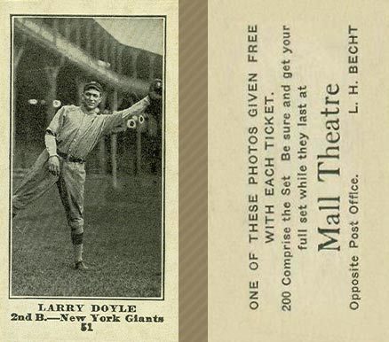 1916 Mall Theatre Larry Doyle #51 Baseball Card