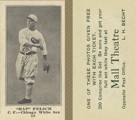 1916 Mall Theatre Hap Felsch #56 Baseball Card