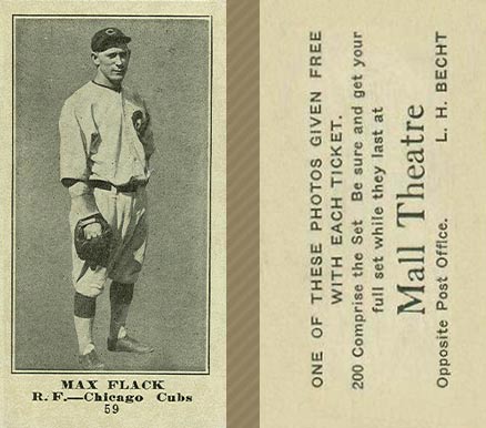 1916 Mall Theatre Max Flack #59 Baseball Card
