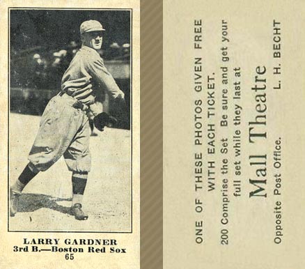 1916 Mall Theatre Larry Gardner #65 Baseball Card