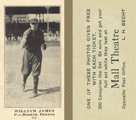 1916 Mall Theatre William James #88 Baseball Card