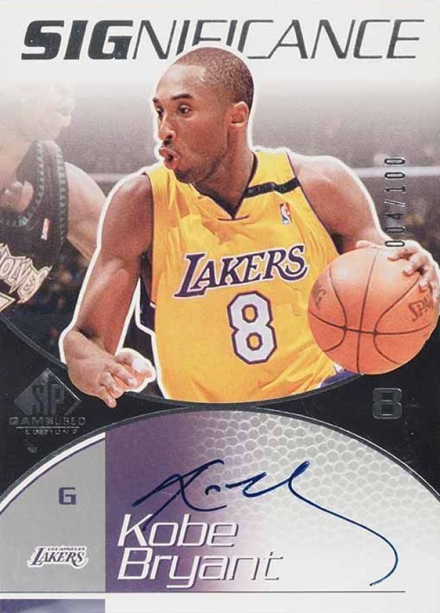 2003 SP Game Used SIGnificance Kobe Bryant #KB Basketball Card
