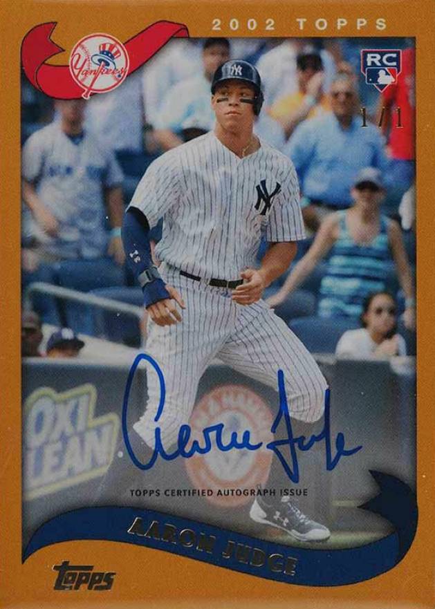 2017 Topps Transcendent Collection Topps History Aaron Judge Autograph Aaron Judge #2002 Baseball Card