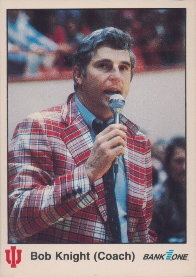 1986 Bank One Indiana Greats Bob Knight #1 Basketball Card