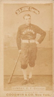 1887 Old Judge Sunday, C.F., Chicago. #446-5a Baseball Card