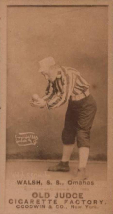 1887 Old Judge Walsh, S.S., Omaha #477-3a Baseball Card