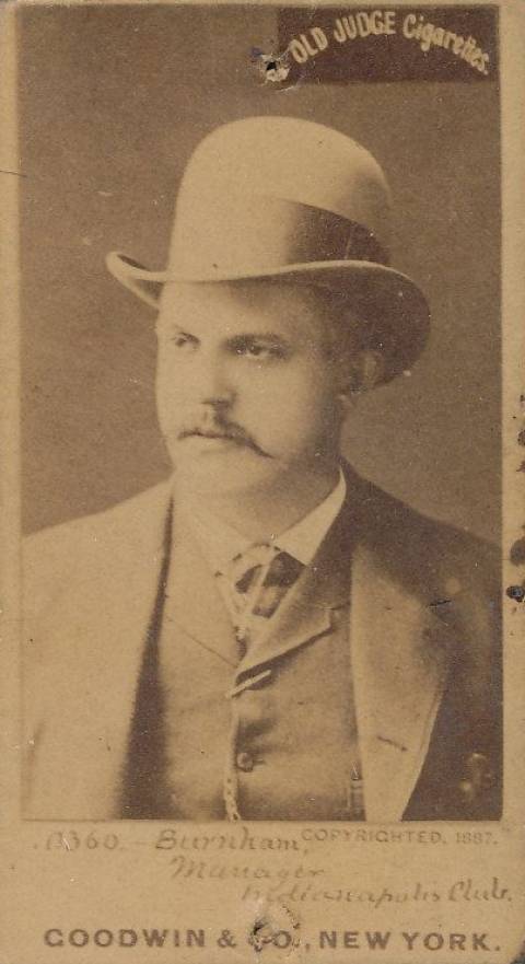 1887 Old Judge Burnham, Manager, Indianapolis Club #55-1b Baseball Card