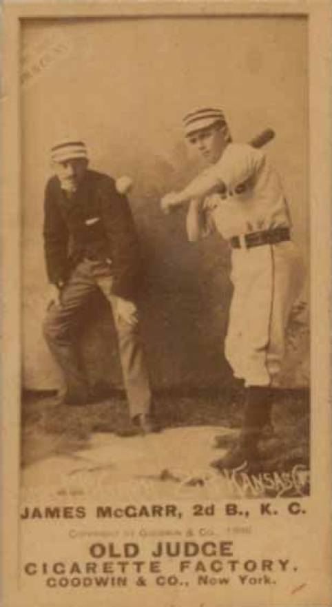 1887 Old Judge James McGarr, 2d B., K.C. #309-4b Baseball Card