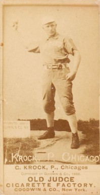 1887 Old Judge G. Krock, P., Chicagos #270-4b Baseball Card